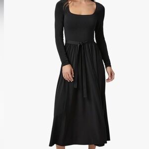 NWT PAIGE black Nieve Long Sleeve Jersey Dress in size small
